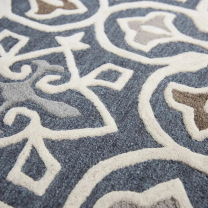 Cara Medallion Gray Large Area Rugs For Living Room - LOOMLAN - LOOMLAN - Area Rugs