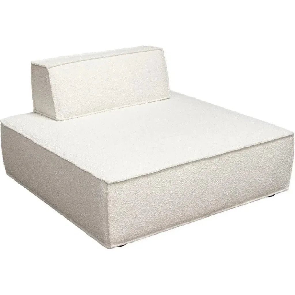 Cara Square Modular Lounger in Boucle Fabric-Modular Components-Diamond Sofa-LOOMLAN