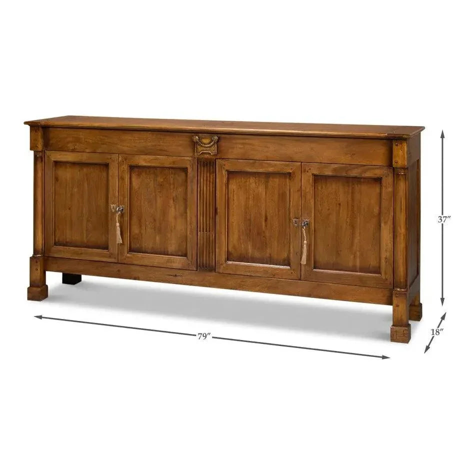 Caracole Credenza Fruitwood Cabinet for Living Room - LOOMLAN - Sarreid - Sideboards