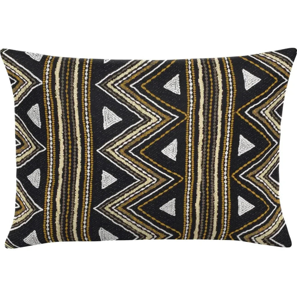 Carbato Java Handmade Outdoor Pillow-Outdoor Pillows-Earnest Collection-20"x13" Lumbar-LOOMLAN