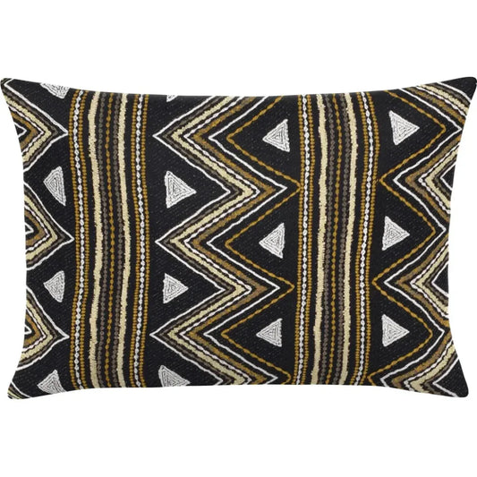 Carbato Java Handmade Outdoor Pillow-Outdoor Pillows-Earnest Collection-20"x13" Lumbar-LOOMLAN