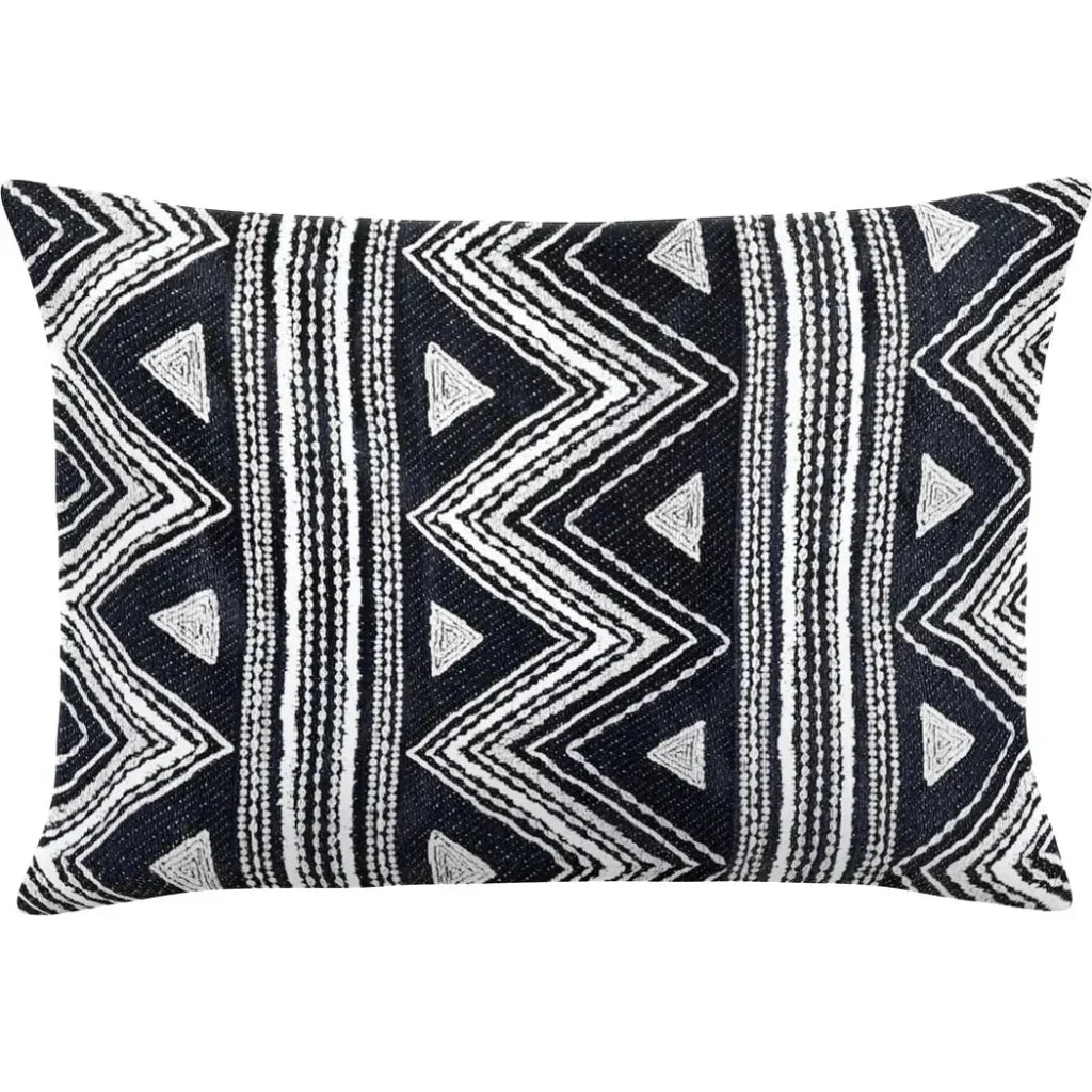 Carbato Quarry Handmade Outdoor Pillow-Outdoor Pillows-Earnest Collection-20"x13" Lumbar-LOOMLAN