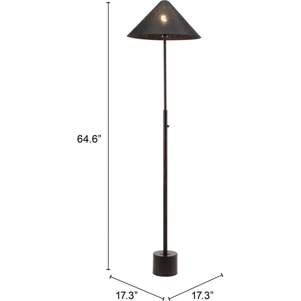 Cardo Floor Lamp Bronze-Floor Lamps-Zuo Modern-LOOMLAN