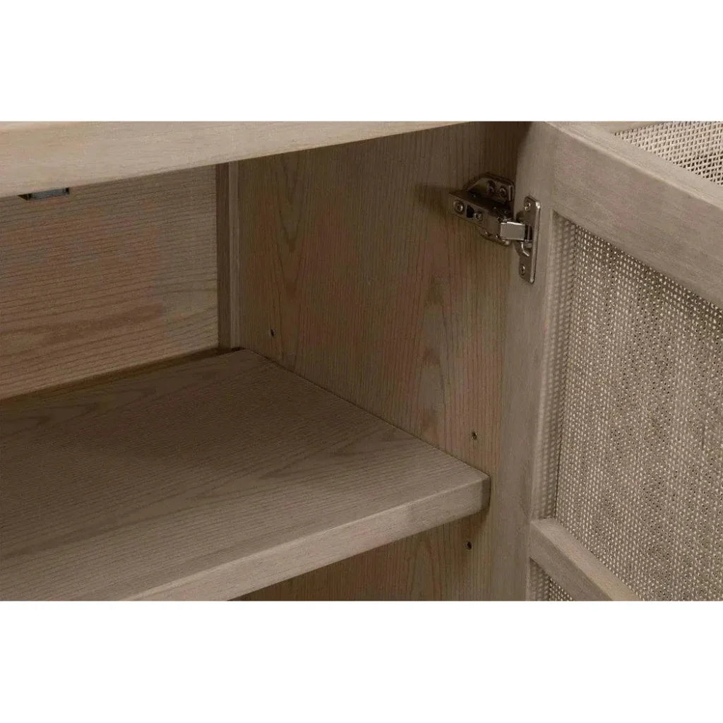 Carina Cane & Reclaimed Wood Media Sideboard - LOOMLAN - Essentials For Living - Sideboards