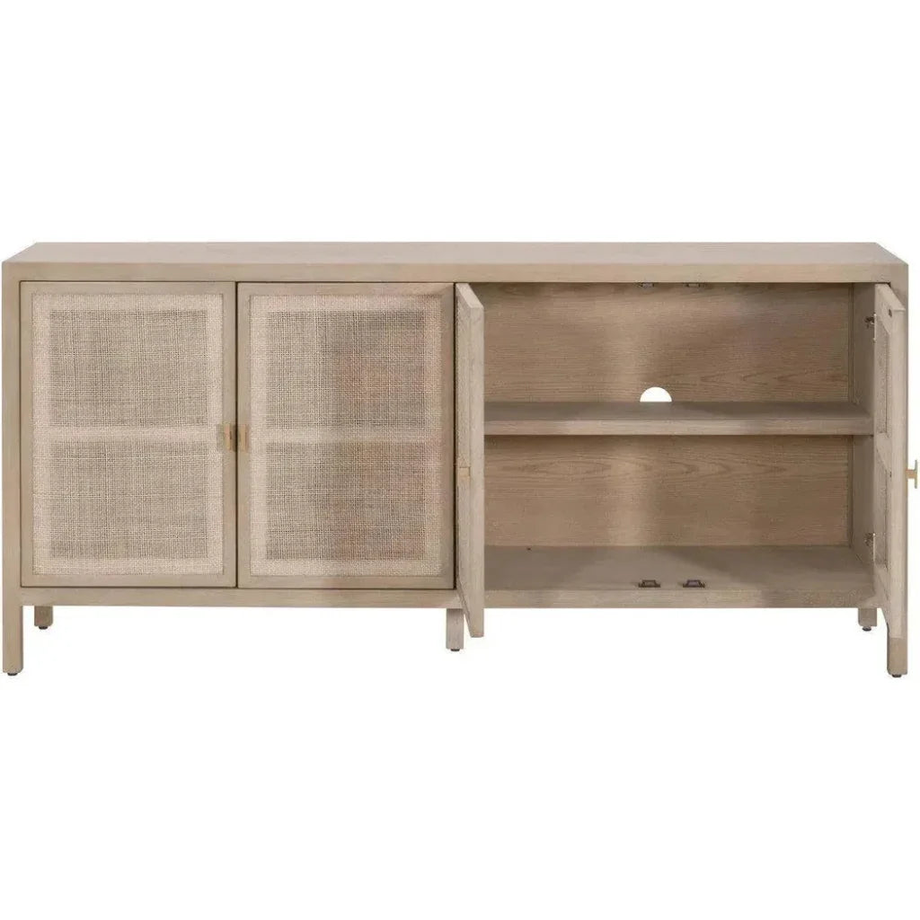 Carina Cane & Reclaimed Wood Media Sideboard - LOOMLAN - Essentials For Living - Sideboards