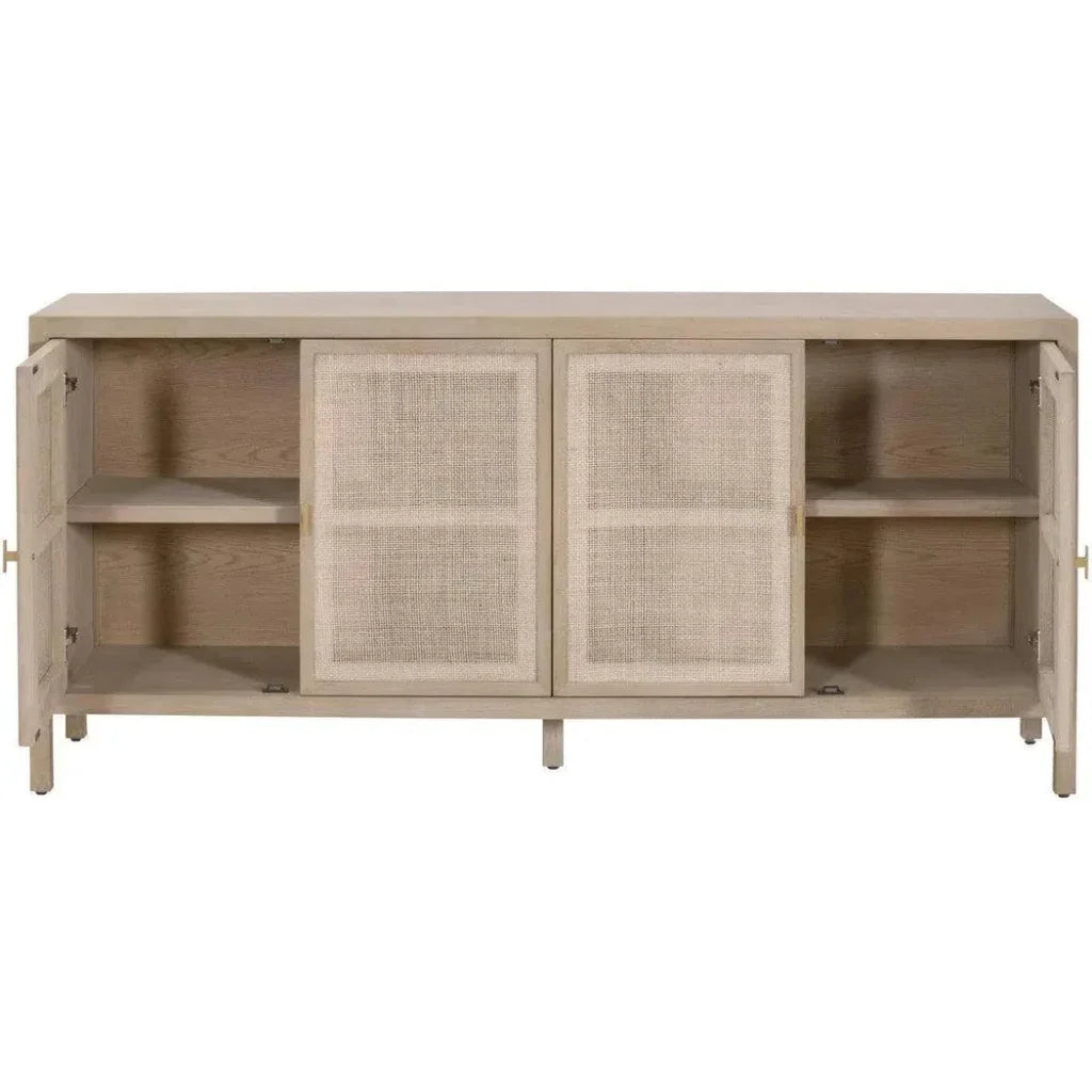 Carina Cane & Reclaimed Wood Media Sideboard - LOOMLAN - Essentials For Living - Sideboards