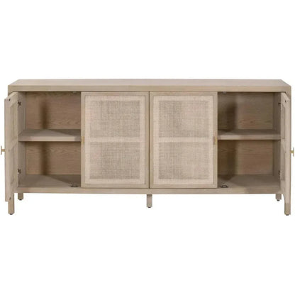 Carina Cane & Reclaimed Wood Media Sideboard - LOOMLAN - Essentials For Living - Sideboards
