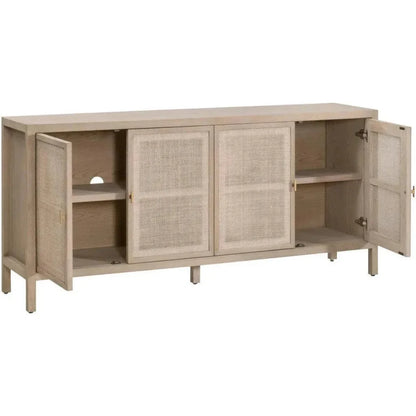 Carina Cane & Reclaimed Wood Media Sideboard - LOOMLAN - Essentials For Living - Sideboards