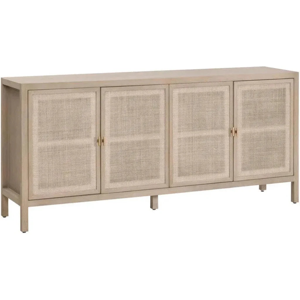 Carina Cane & Reclaimed Wood Media Sideboard - LOOMLAN - Essentials For Living - Sideboards