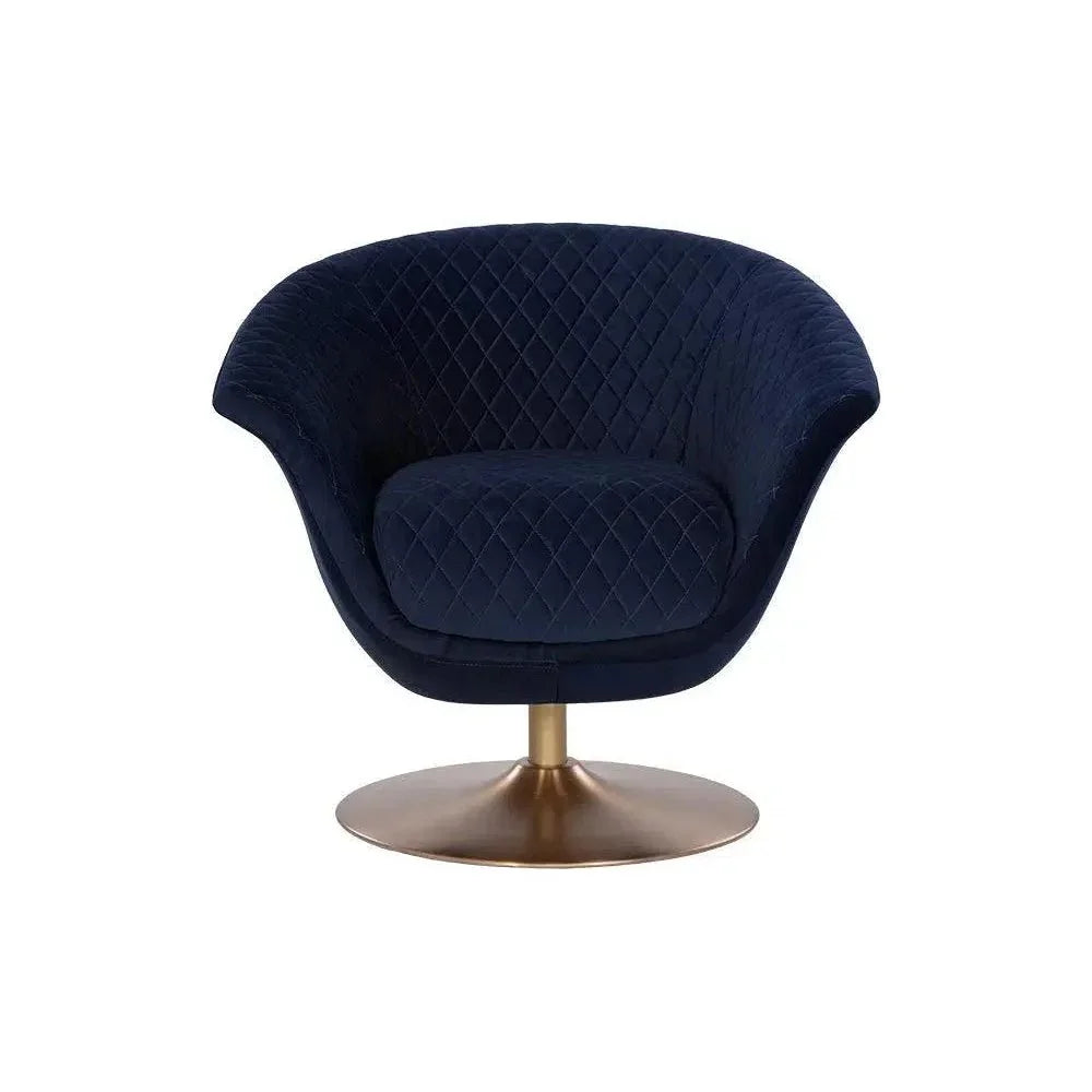 Carine Fabric Swivel Lounge Chair-Lounge Chairs-SUNPAN-LOOMLAN