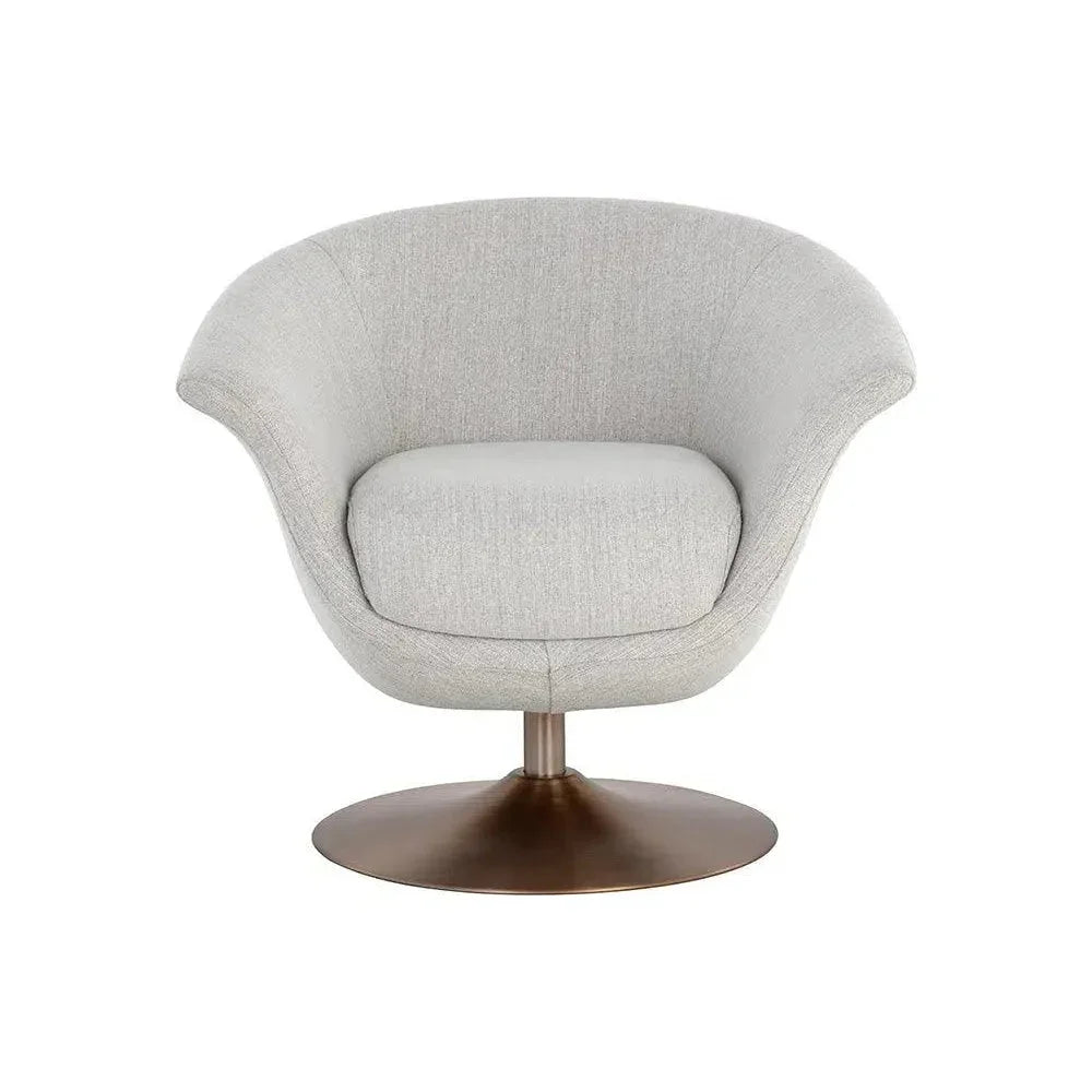 Carine Fabric Swivel Lounge Chair-Lounge Chairs-SUNPAN-LOOMLAN