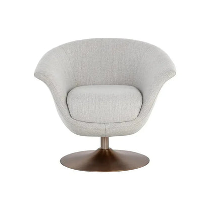 Carine Fabric Swivel Lounge Chair-Lounge Chairs-SUNPAN-LOOMLAN