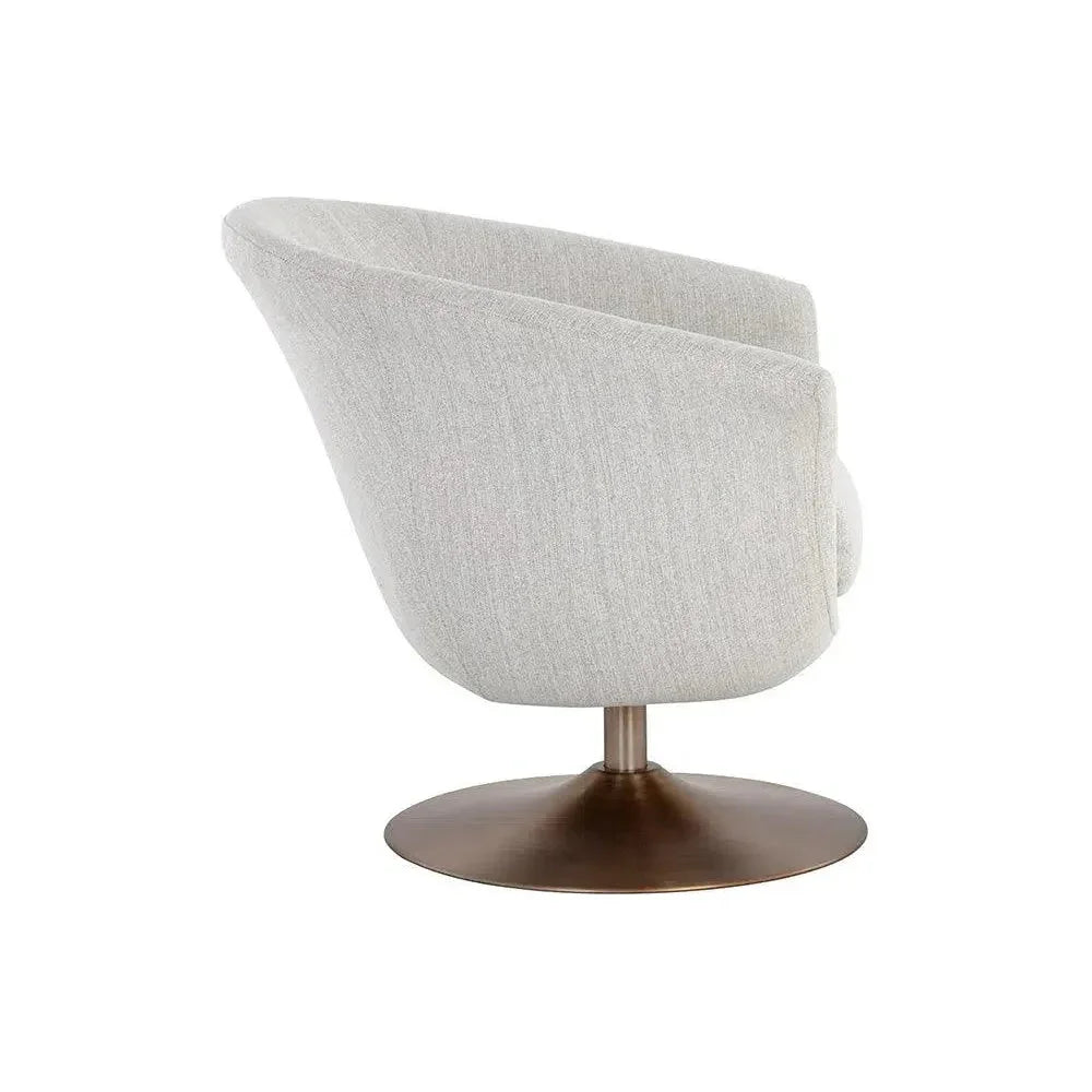 Carine Fabric Swivel Lounge Chair-Lounge Chairs-SUNPAN-LOOMLAN