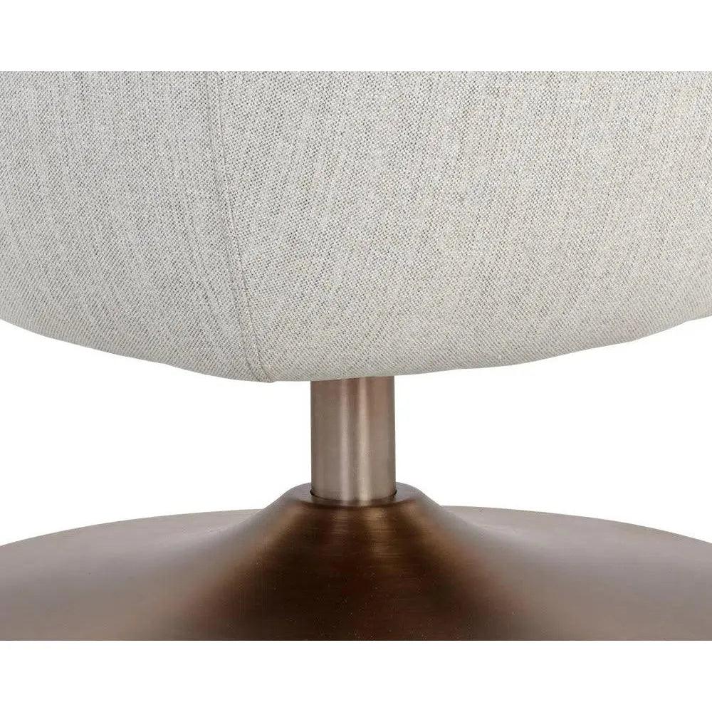Carine Fabric Swivel Lounge Chair-Lounge Chairs-SUNPAN-LOOMLAN