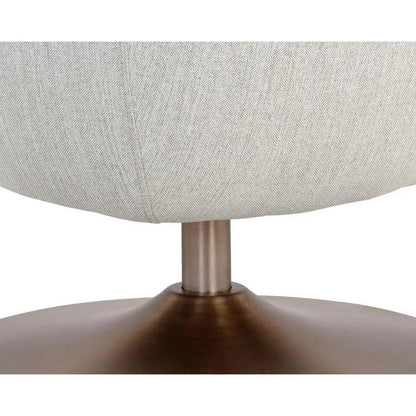 Carine Fabric Swivel Lounge Chair-Lounge Chairs-SUNPAN-LOOMLAN