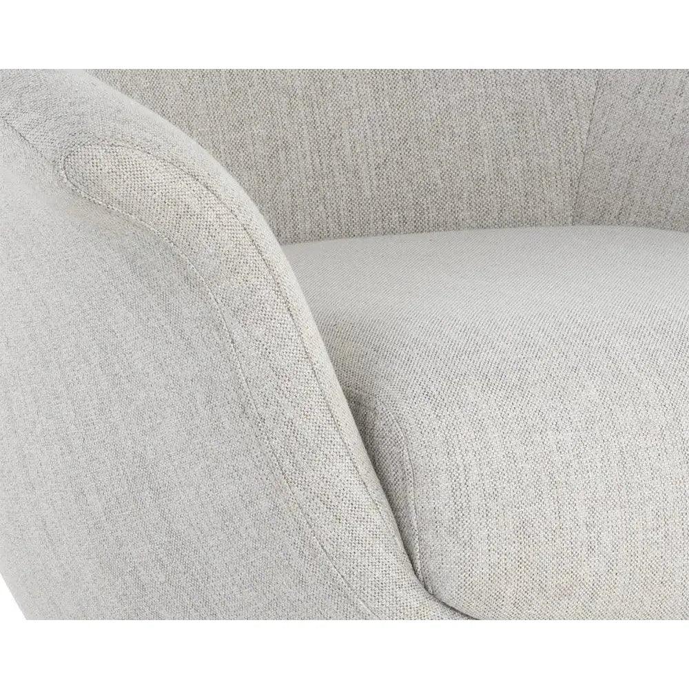 Carine Fabric Swivel Lounge Chair-Lounge Chairs-SUNPAN-LOOMLAN