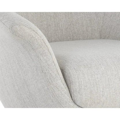 Carine Fabric Swivel Lounge Chair-Lounge Chairs-SUNPAN-LOOMLAN