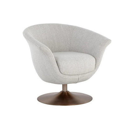 Carine Fabric Swivel Lounge Chair-Lounge Chairs-SUNPAN-Mina Taupe-LOOMLAN