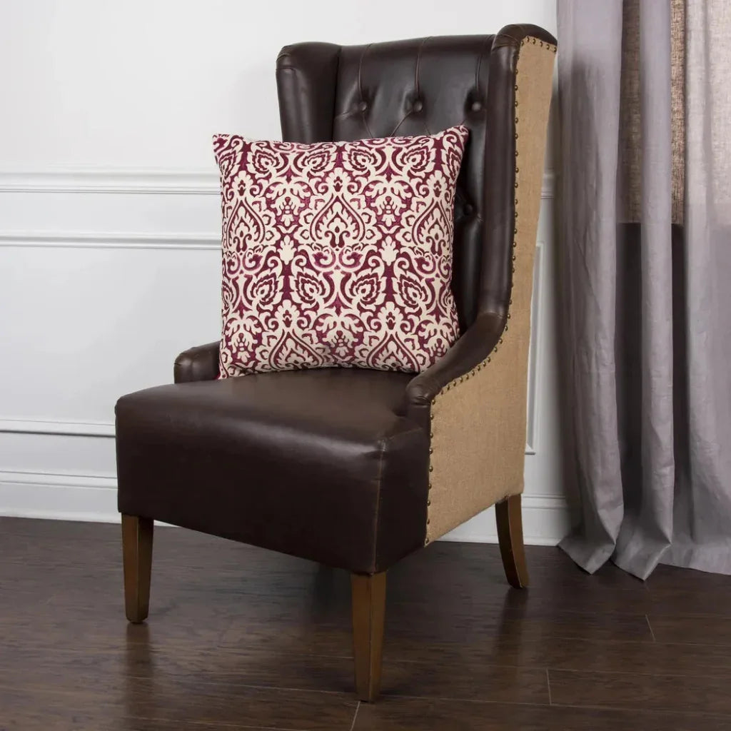 Carl Damask Decorative Throw Pillow For Couch - LOOMLAN - LOOMLAN - Throw Pillows