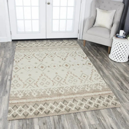 Carl Tribal Motif Natural Large Area Rugs - LOOMLAN - LOOMLAN - Area Rugs