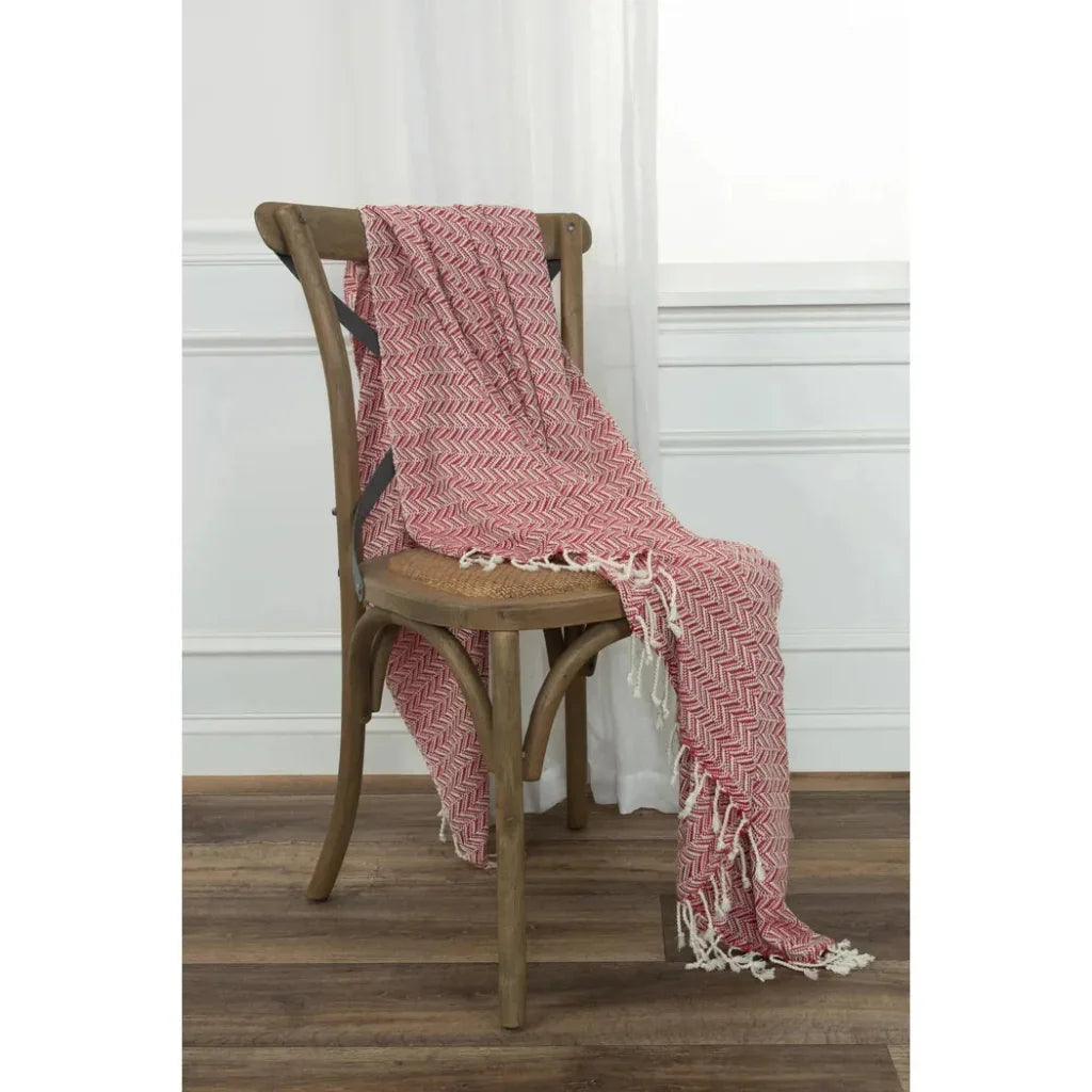 Carla Chevron Cotton Throw Blanket - LOOMLAN - LOOMLAN - Throw Blankets