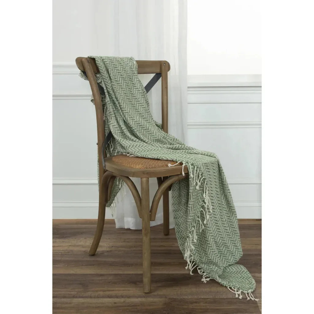 Carla Chevron Cotton Throw Blanket - LOOMLAN - LOOMLAN - Throw Blankets