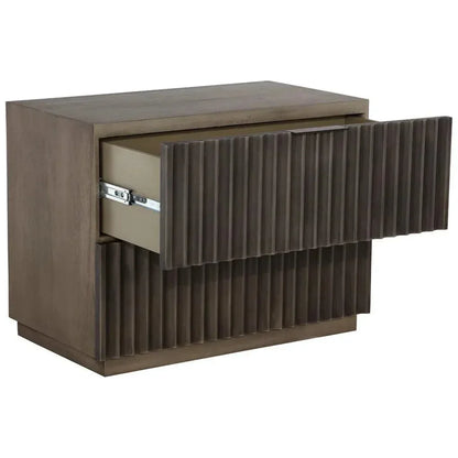 Carlin Wooden Bold Nightstand - LOOMLAN - SUNPAN - Nightstands