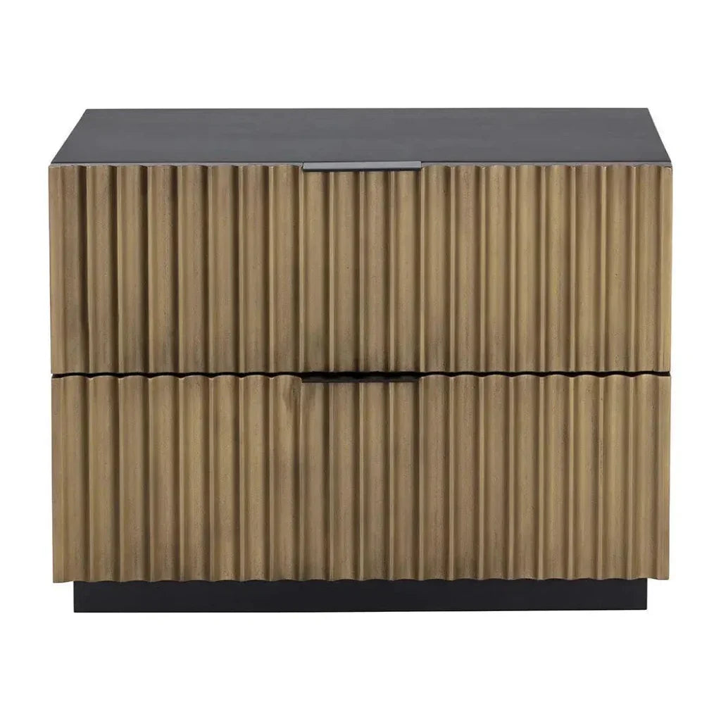 Carlin Wooden Bold Nightstand - LOOMLAN - SUNPAN - Nightstands