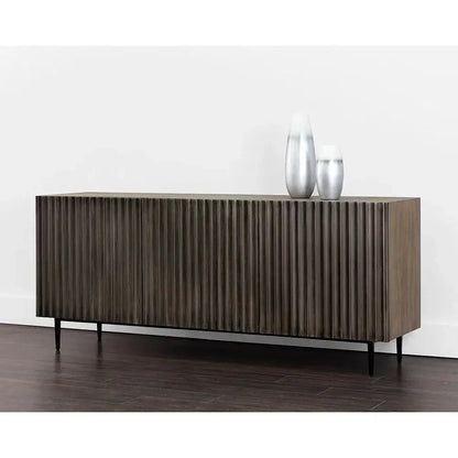 Carlin Wooden Iron Taupe Sideboard - LOOMLAN - SUNPAN - Sideboards