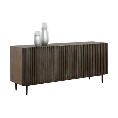 Carlin Wooden Iron Taupe Sideboard - LOOMLAN - SUNPAN - Sideboards