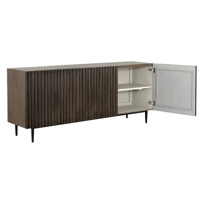 Carlin Wooden Iron Taupe Sideboard - LOOMLAN - SUNPAN - Sideboards
