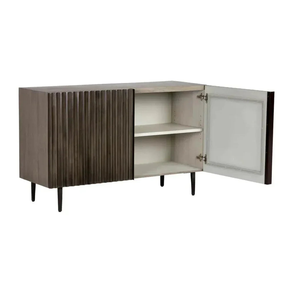 Carlin Wooden Iron Taupe Sideboard - LOOMLAN - SUNPAN - Sideboards
