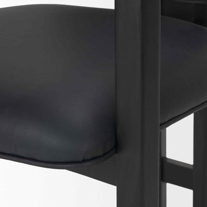 Carlisle Curved Back Leather Dining Armchair 2PC