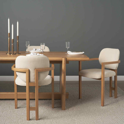 Carlisle Curved Back Leather Dining Armchair 2PC