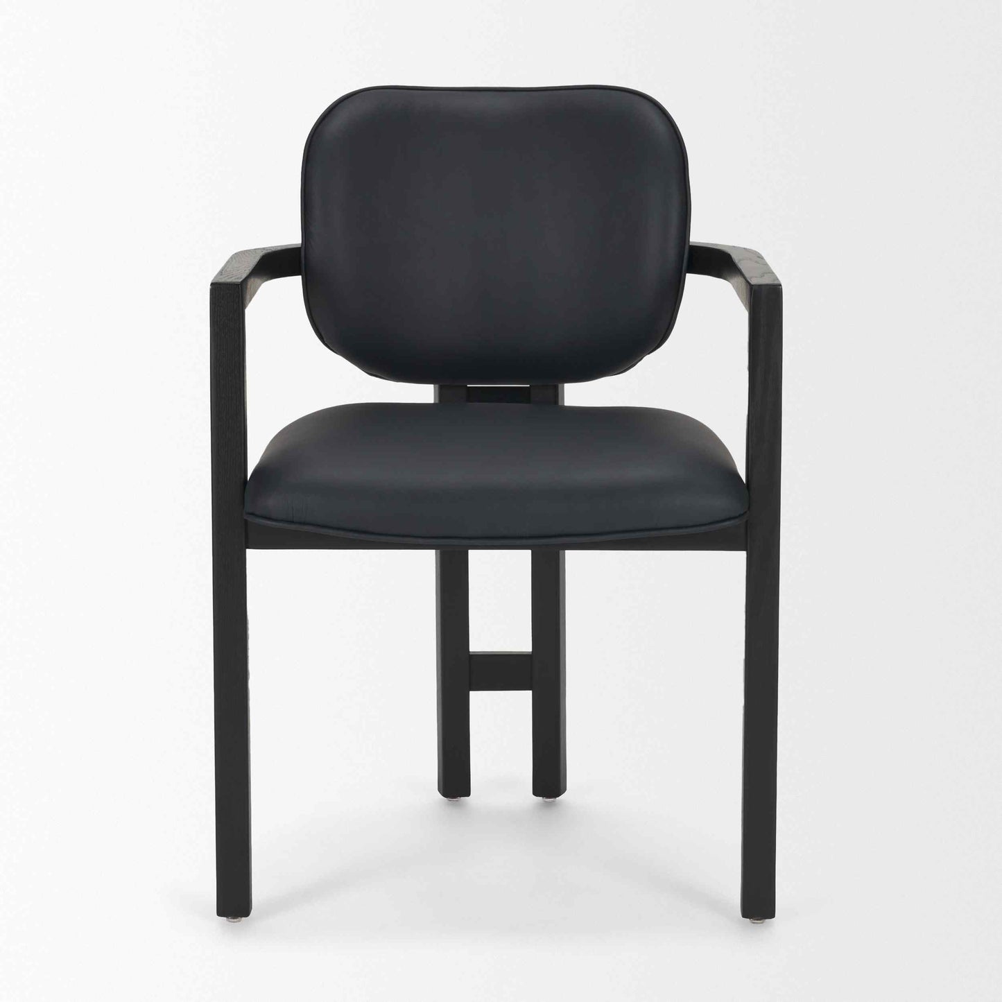 Carlisle Curved Back Leather Dining Armchair 2PC