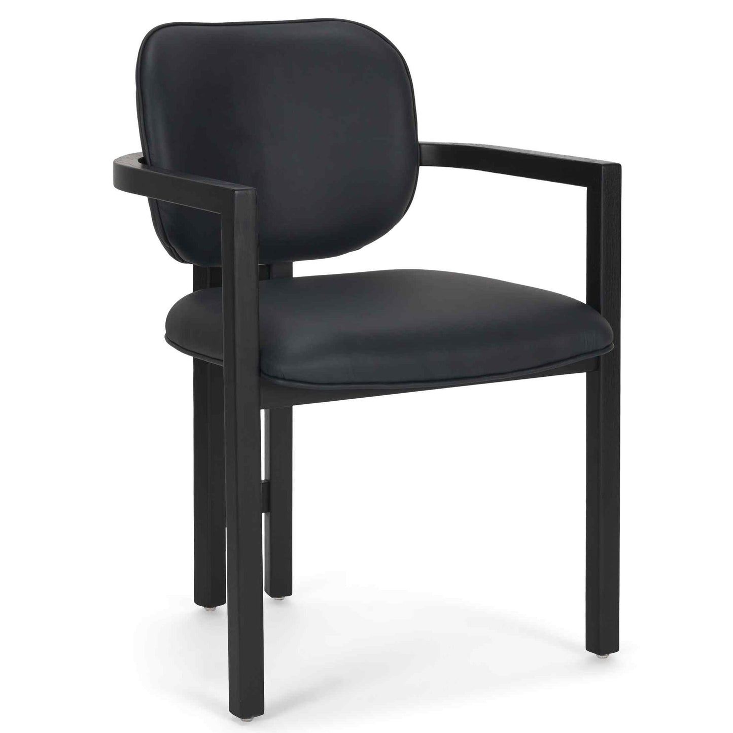 Carlisle Curved Back Leather Dining Armchair 2PC