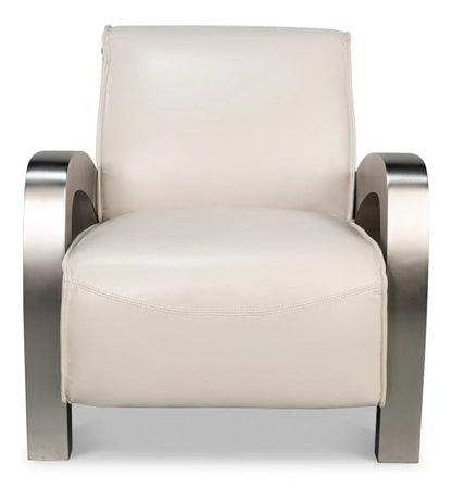 Carlisle Top Grain Leather Armchair - LOOMLAN - Sarreid - Club Chairs