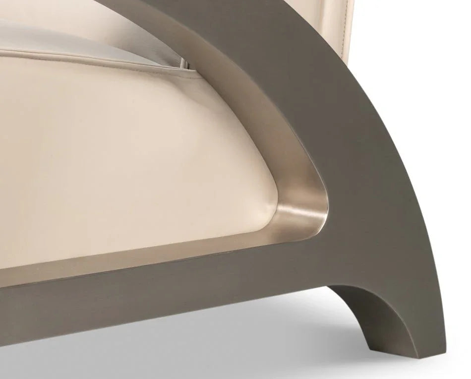 Carlisle Top Grain Leather Armchair - LOOMLAN - Sarreid - Club Chairs