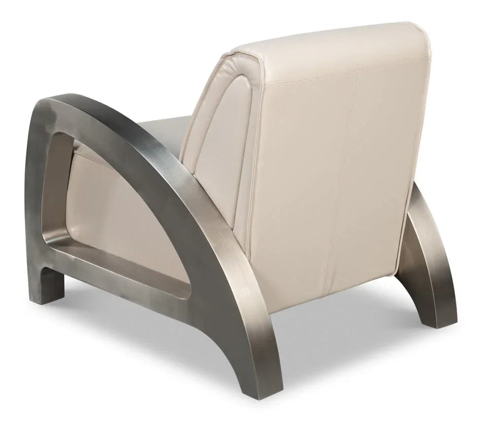 Carlisle Top Grain Leather Armchair - LOOMLAN - Sarreid - Club Chairs