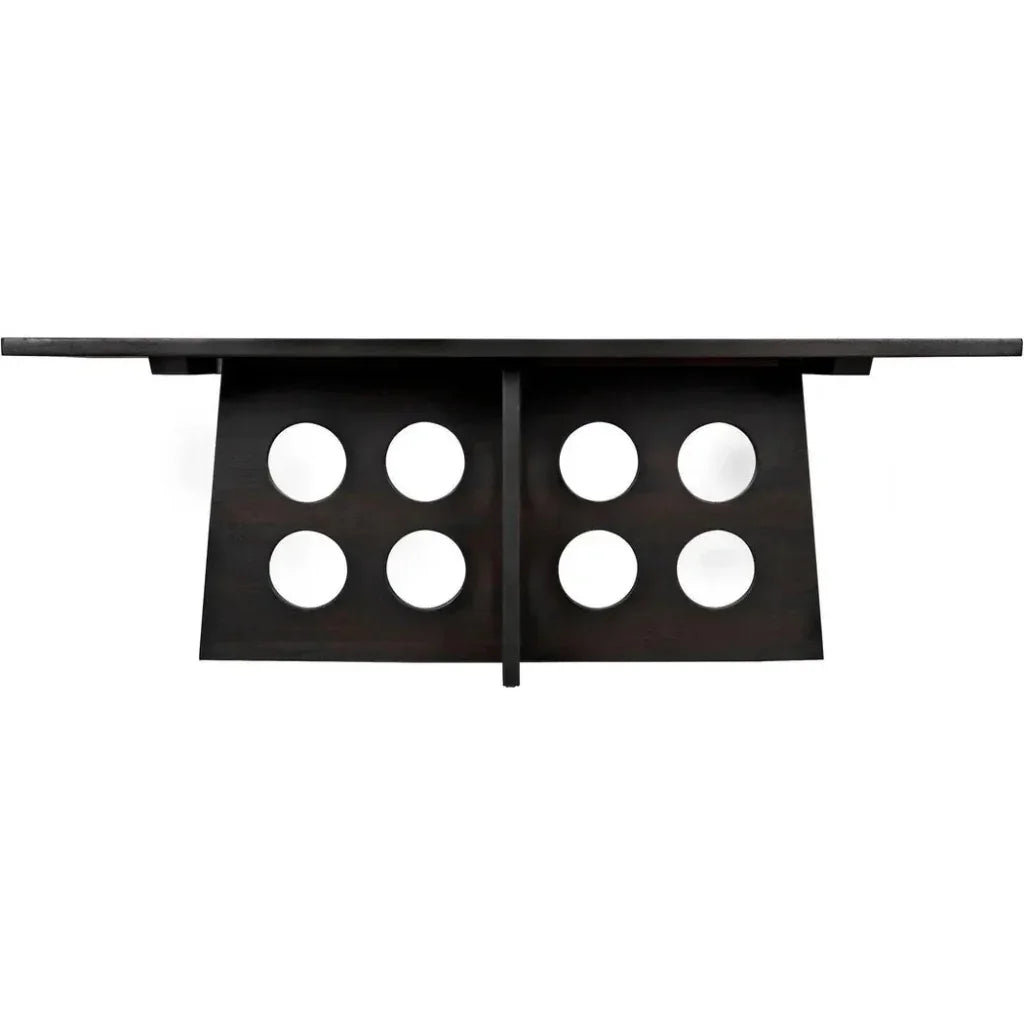 Carlo Dining Table, Ebony Walnut-Dining Tables-Noir-LOOMLAN