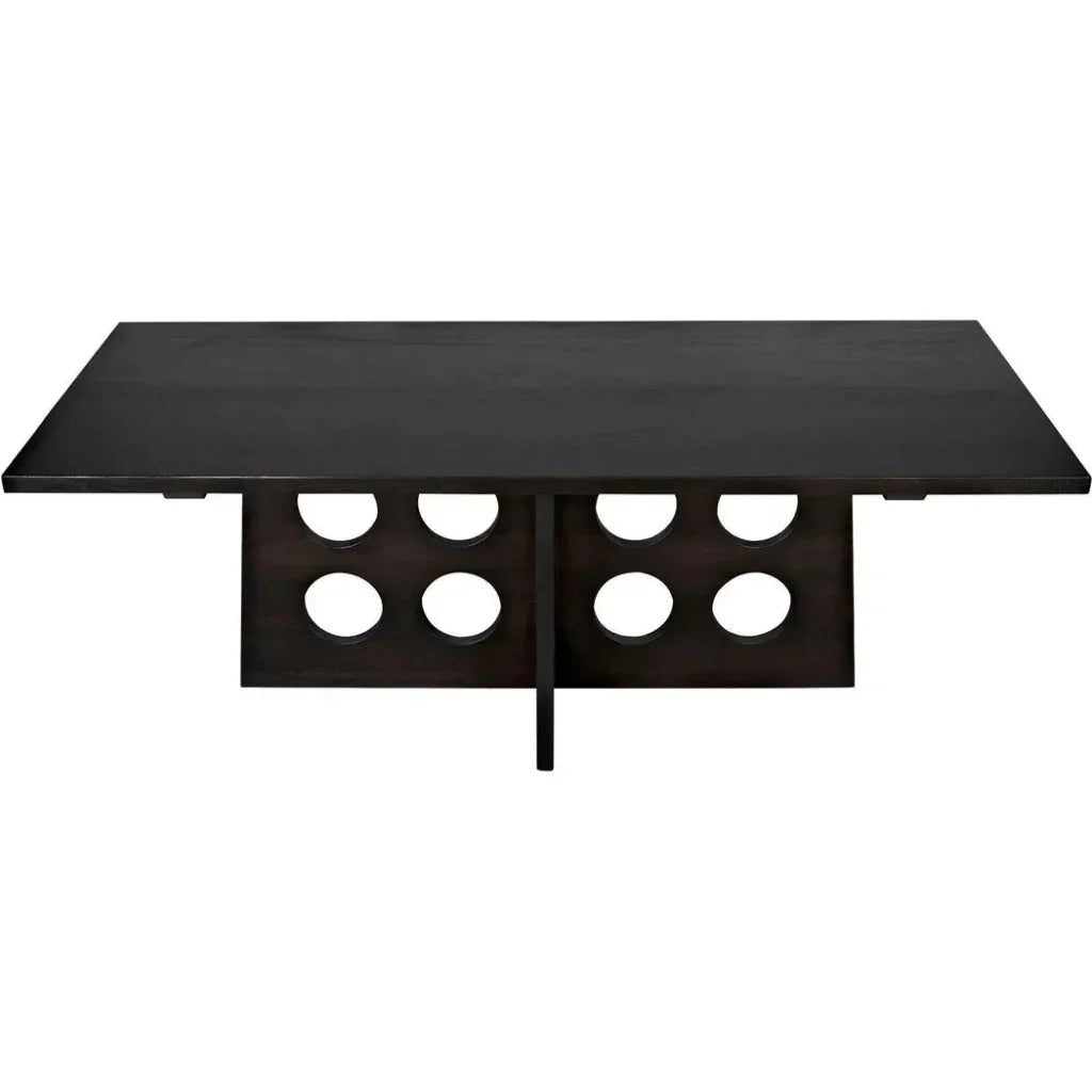 Carlo Dining Table, Ebony Walnut-Dining Tables-Noir-LOOMLAN