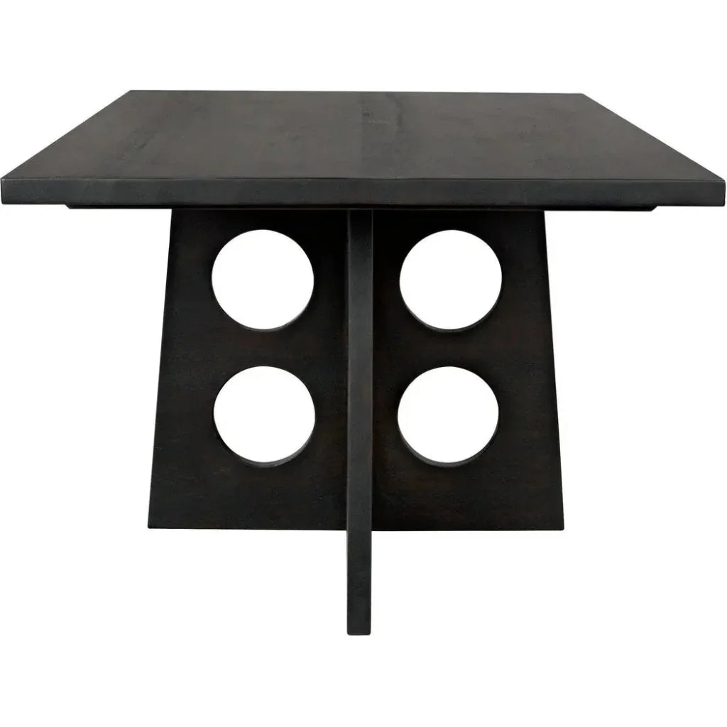 Carlo Dining Table, Ebony Walnut-Dining Tables-Noir-LOOMLAN
