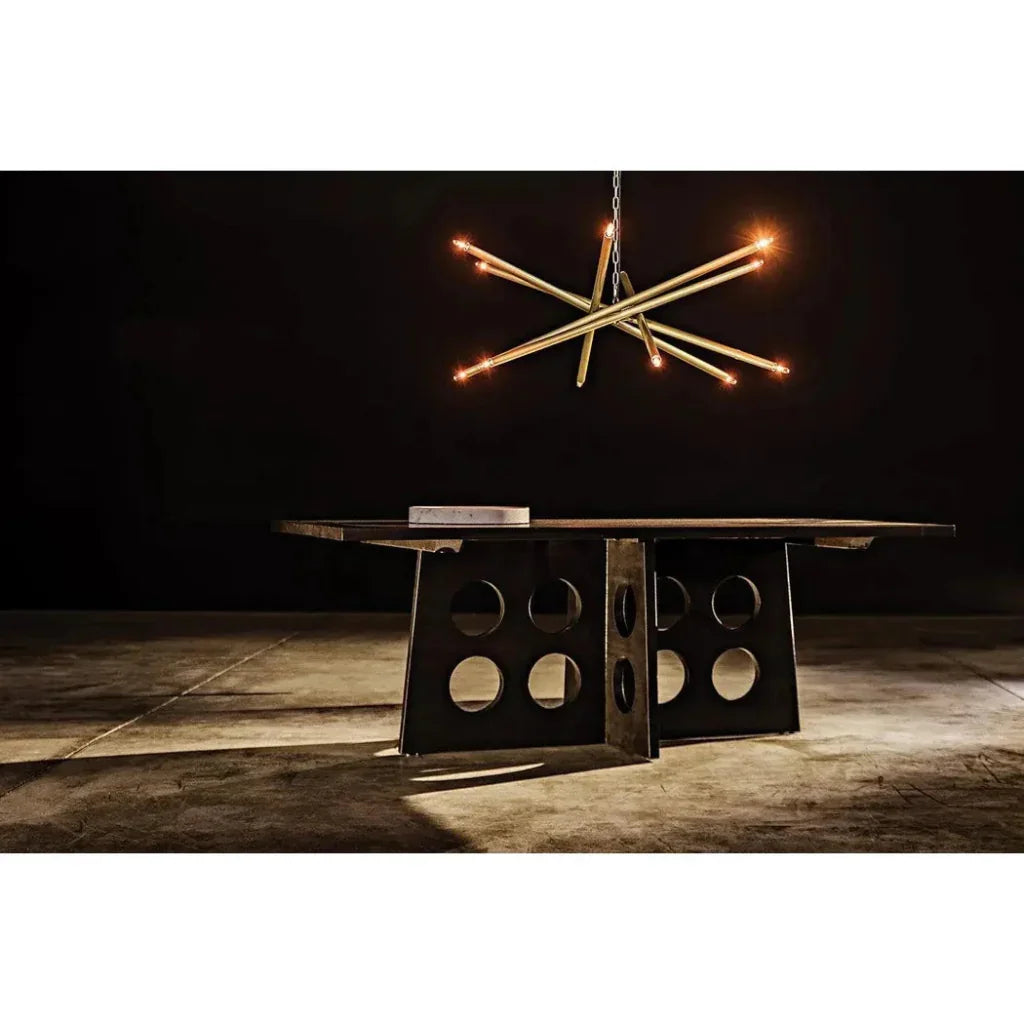 Carlo Dining Table, Ebony Walnut-Dining Tables-Noir-LOOMLAN