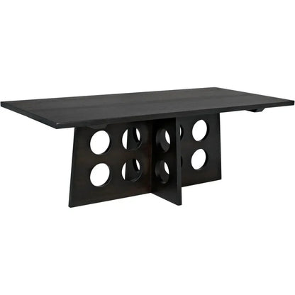 Carlo Dining Table, Ebony Walnut-Dining Tables-Noir-LOOMLAN