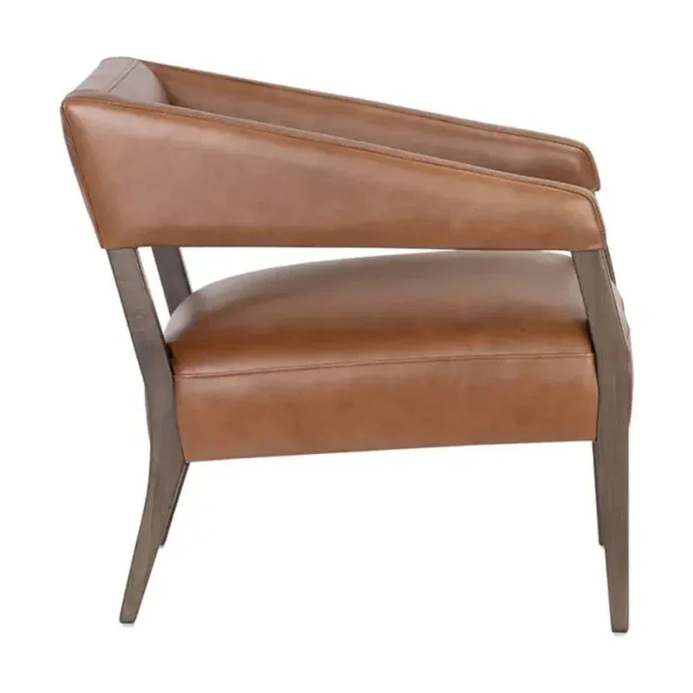Carlyle Leather Lounge Chair-Lounge Chairs-SUNPAN-LOOMLAN