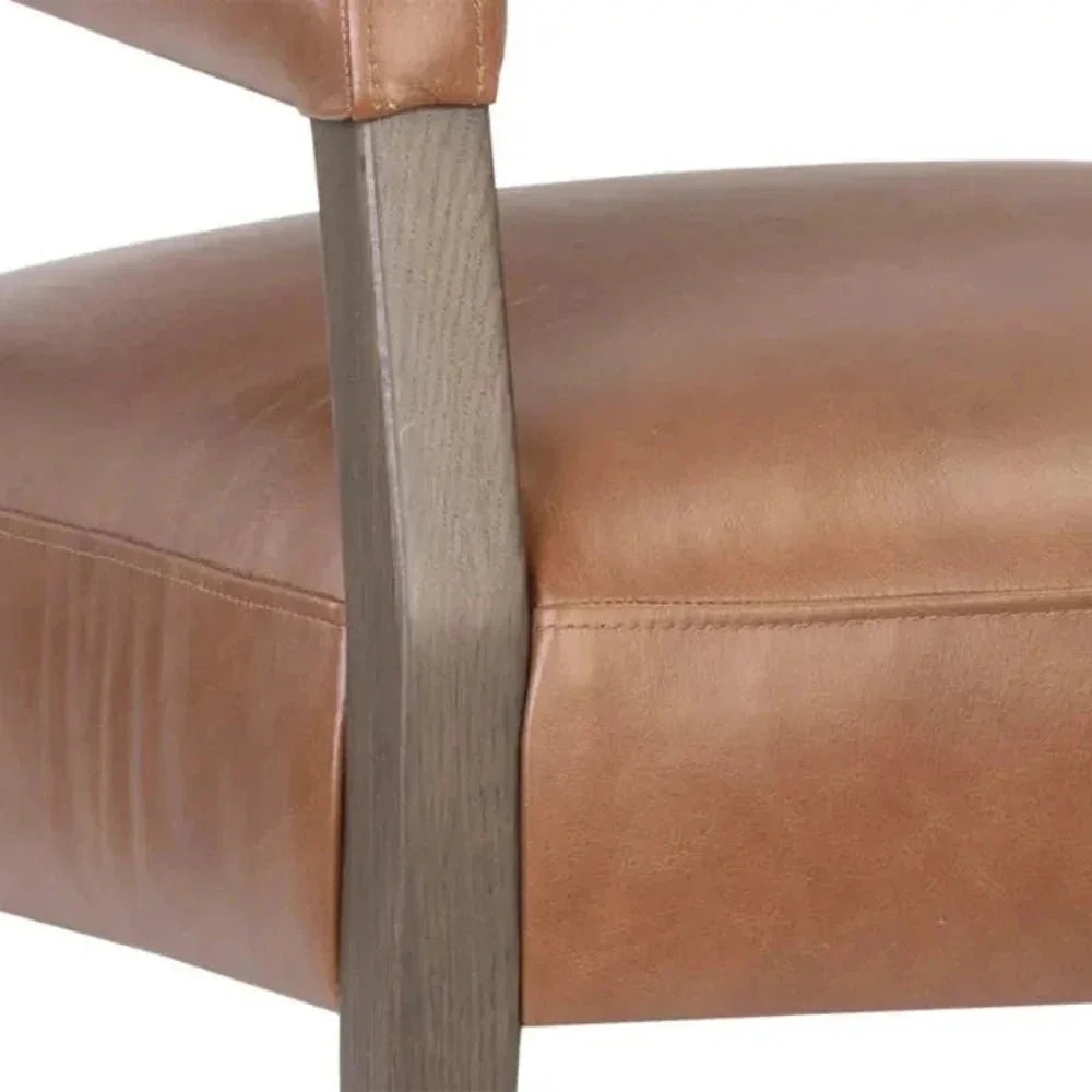 Carlyle Leather Lounge Chair-Lounge Chairs-SUNPAN-LOOMLAN