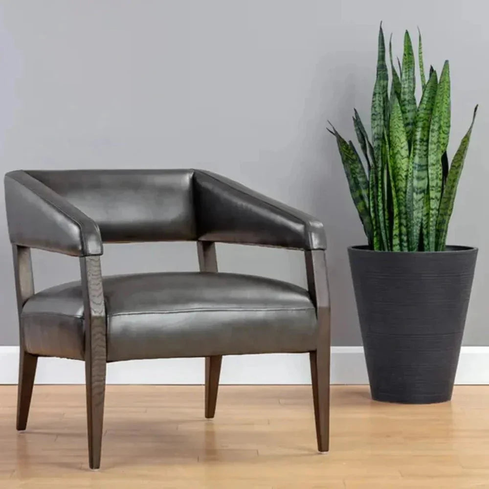 Carlyle Leather Lounge Chair-Lounge Chairs-SUNPAN-LOOMLAN
