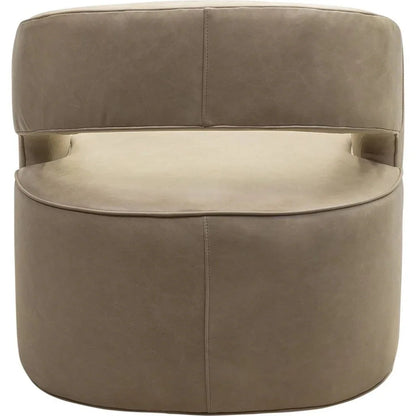 Carmel Leather Modern Elegance Swivel Chair - LOOMLAN - Olivia + Quinn - Club Chairs
