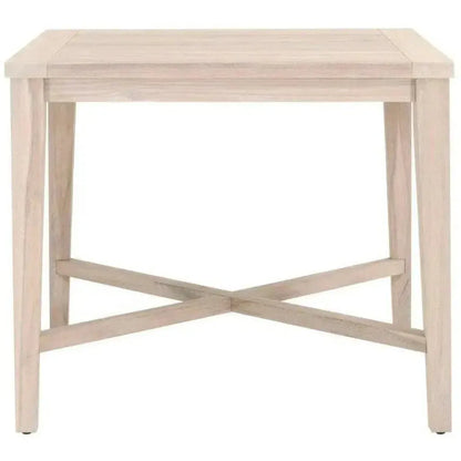 Carmel Outdoor Square Counter Table Gray Teak-Outdoor Counter Tables-Essentials For Living-LOOMLAN