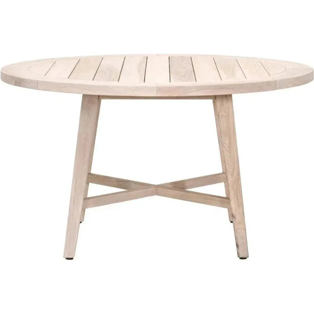 Carmel Teak Round Dining Table Outdoor-Outdoor Dining Tables-Essentials For Living-LOOMLAN
